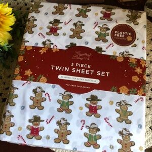 Cowboy Gingerbread Sheet Set - TWIN